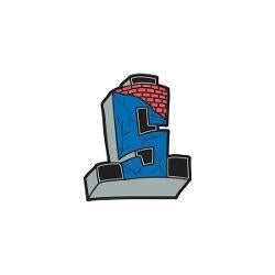 Suicidal Enamel Cross Logo Lapel Pin - Stoke Run LLC