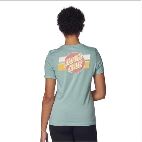 Santa Cruz Womens Sundown Dot Relaxed Tee - Stoke Run LLC