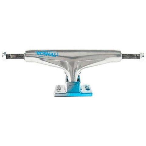 TENSOR TRUCK 8" 5.25 ALUMINUM STENCIL MIRROR RAW/LIGHT BLUE FADE - Stoke Run LLC