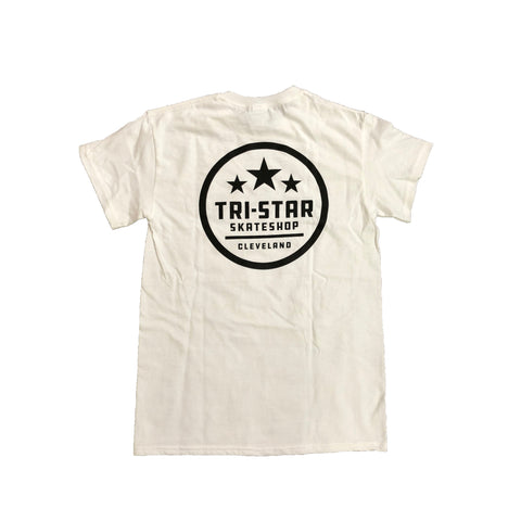 Circle Logo White Shop Tee - Stoke Run LLC